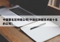 中国著名区块链公司[中国区块链技术前十名的公司]